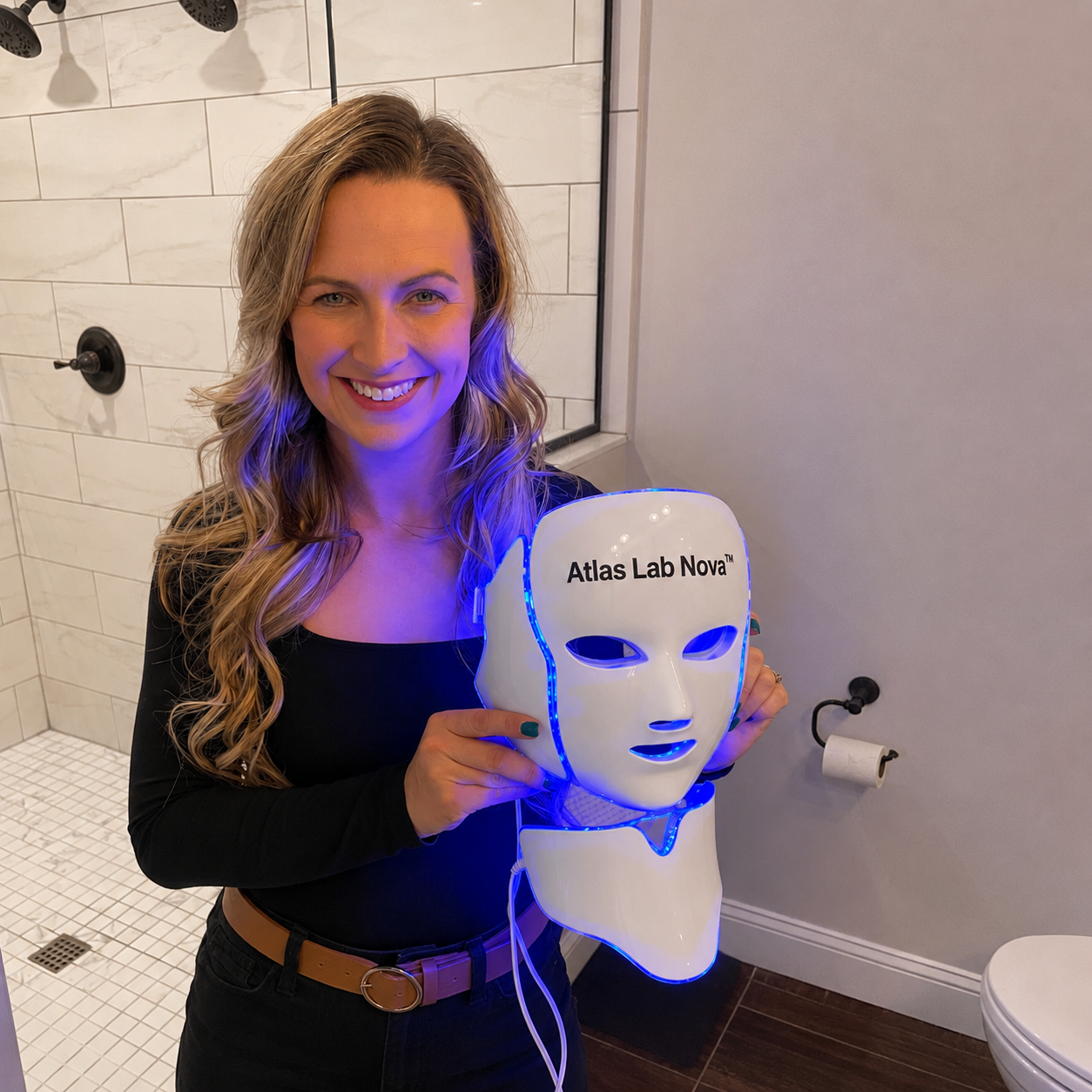 Máscara LED y Microcorriente para Lifting Facial sin Cirugía - Atlas Lab Nova™