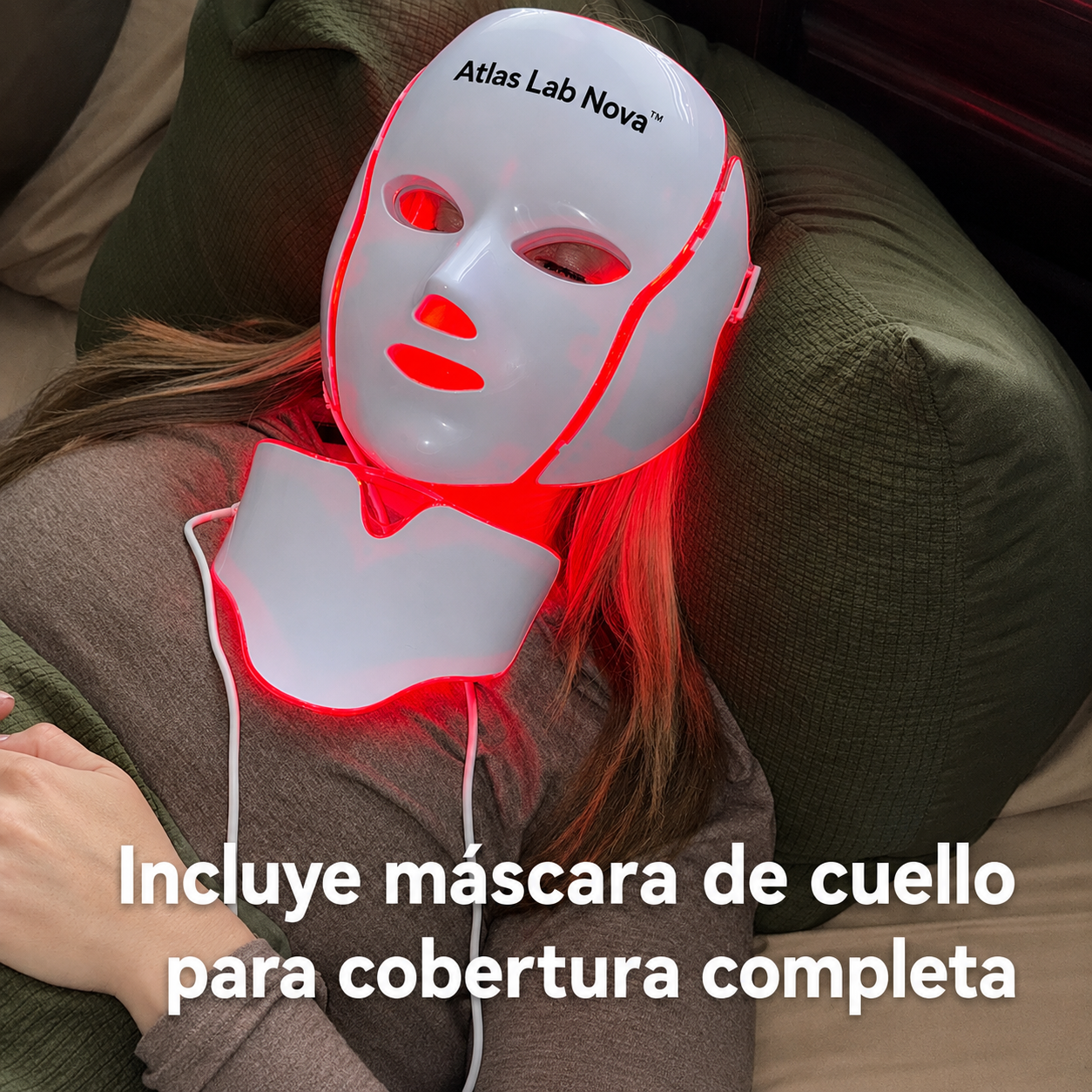 Máscara LED y Microcorriente para Lifting Facial sin Cirugía - Atlas Lab Nova™