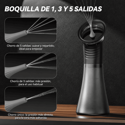ATLAS LAB Kit Limpiador de Oídos por Agua | 3 Modos y 12 Boquillas