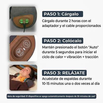 Atlas Lab® Masajeador Cervical 3 en 1